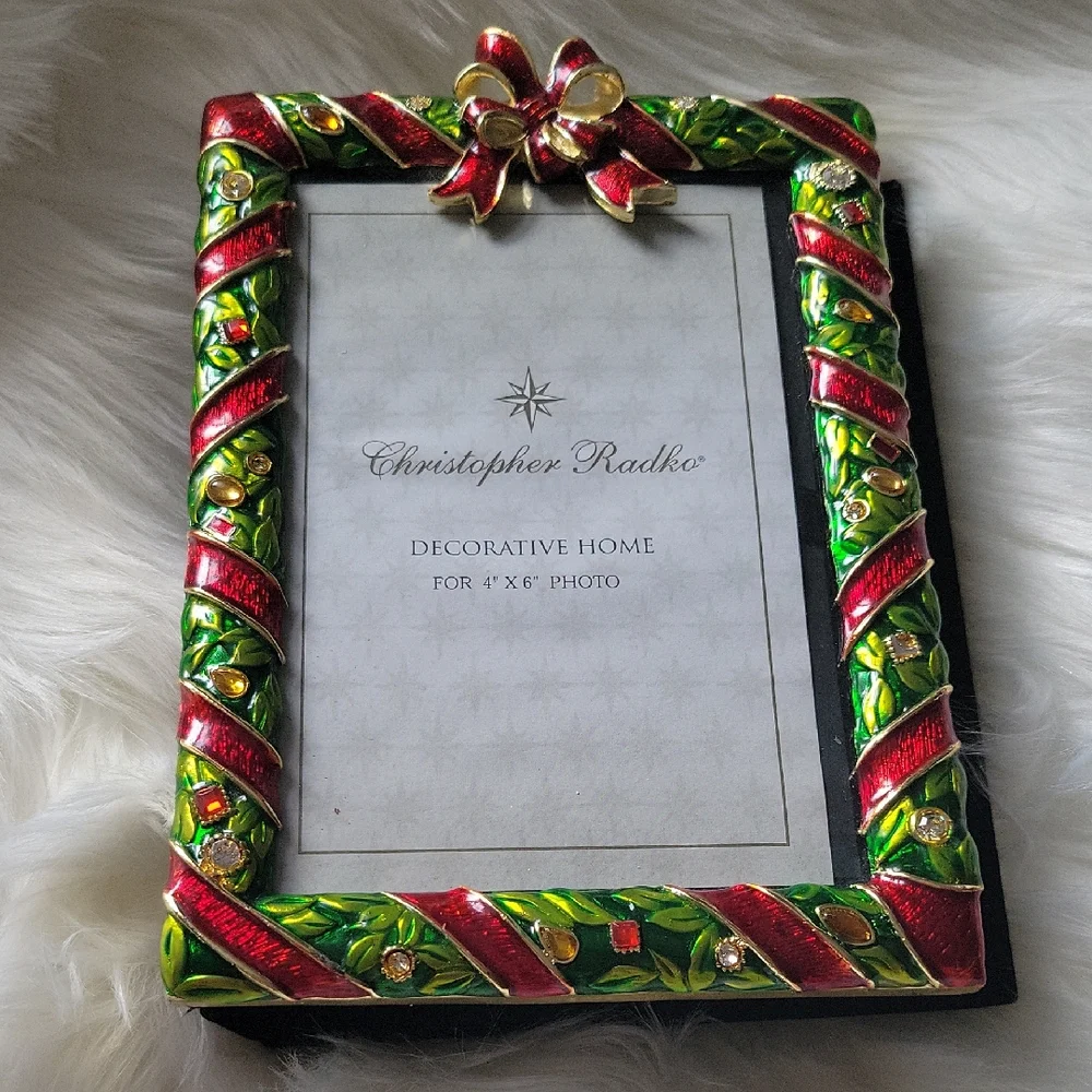 Christopher Radko Red and Green Holiday Photo Album - Picture 1 of 4